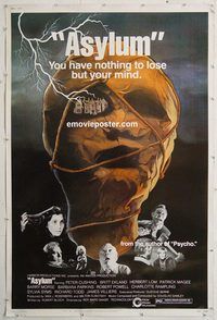 d326 ASYLUM 40x60 movie poster '72 Peter Cushing, Britt Ekland