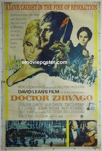 d331 DOCTOR ZHIVAGO 40x60 movie poster '65 David Lean epic!
