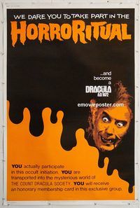 d332 DRACULA AD 1972 40x60 movie poster '72 Hammer, Peter Cushing