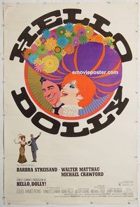 d334 HELLO DOLLY 40x60 movie poster '70 classic Richard Amsel art!
