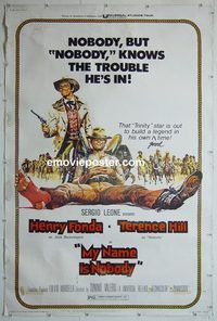 d336 MY NAME IS NOBODY 40x60 movie poster '74 Henry Fonda, Hill