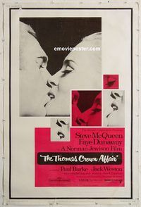 d341 THOMAS CROWN AFFAIR 40x60 movie poster '68 Steve McQueen