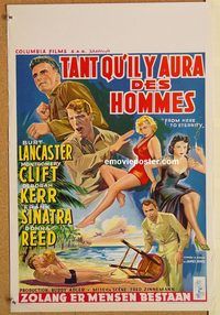 d153 FROM HERE TO ETERNITY Belgian movie poster '53 Burt Lancaster