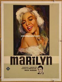 d044 MARILYN linen Belgian movie poster '63 Monroe biography, Hudson