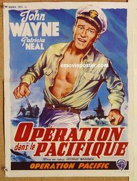 d181 OPERATION PACIFIC Belgian movie poster '51 John Wayne, Neal