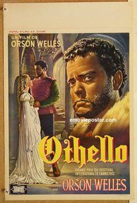 d182 OTHELLO Belgian movie poster '55 Orson Welles, Shakespeare