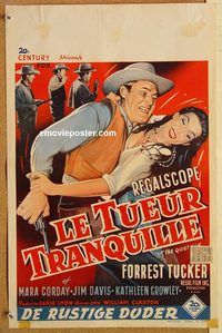 d185 QUIET GUN Belgian movie poster '57 Forrest Tucker, Mara Corday