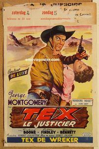 d191 ROBBER'S ROOST Belgian movie poster '55 Montgomery, Zane Grey