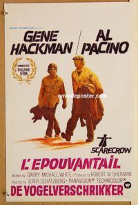d192 SCARECROW Belgian movie poster '73 Gene Hackman, Al Pacino