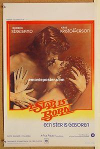 d202 STAR IS BORN Belgian movie poster '77 Kristofferson, Streisand