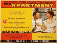 d356 APARTMENT British quad movie poster R00 Wilder, Lemmon