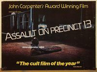 d357 ASSAULT ON PRECINCT 13 British quad movie poster '76 John Carpenter
