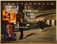 d402 EVERYONE SAYS I LOVE YOU DS British quad movie poster '96 Allen