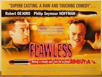 d406 FLAWLESS British quad movie poster '99 Robert De Niro, Hoffman