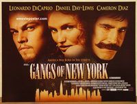 d410 GANGS OF NEW YORK British quad movie poster '02 Scorsese