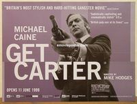 d412 GET CARTER British quad movie poster R99 Michael Caine, Ekland