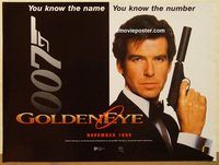 d416 GOLDENEYE DS teaser British quad movie poster '95 James Bond