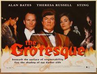 d421 GROTESQUE British quad movie poster '95 Sting, Theresa Russell