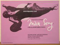 d433 INDIA SONG British quad movie poster '75 Marguerite Duras