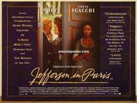 d439 JEFFERSON IN PARIS DS British quad movie poster '95 Merchant/Ivory