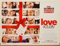 d454 LOVE ACTUALLY DS advance British quad movie poster '03 Bill Nighy