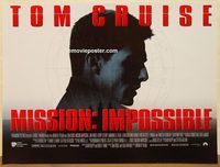 d461 MISSION IMPOSSIBLE DS British quad movie poster '96 Tom Cruise