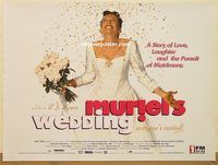 d463 MURIEL'S WEDDING DS British quad movie poster '95 Toni Collette