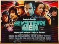 d466 MYSTERY MEN DS British quad movie poster '99 Ben Stiller, Garofalo