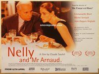 d469 NELLY & MR ARNAUD advance British quad movie poster '95 Beart, Serrault