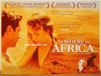 d475 NOWHERE IN AFRICA British quad movie poster '01 Juliane Kohler