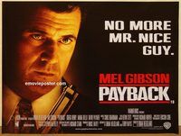 d479 PAYBACK British quad movie poster '98 Mel Gibson, Gregg Henry
