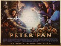 d482 PETER PAN DS advance British quad movie poster '03 Jason Isaacs