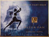 d483 PETER PAN DS teaser British quad movie poster '03 Jason Isaacs