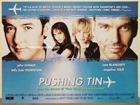 d487 PUSHING TIN British quad movie poster '99 John Cusack, Thornton