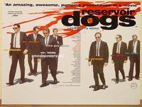 d490 RESERVOIR DOGS DS British quad movie poster '92 Quentin Tarantino