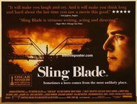 d506 SLING BLADE DS British quad movie poster '96 Billy Bob Thornton