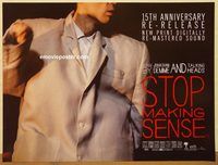 d516 STOP MAKING SENSE British quad movie poster R99 Talking Heads