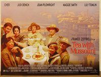 d522 TEA WITH MUSSOLINI DS British quad movie poster '99 Cher, Tomlin