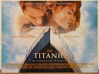 d526 TITANIC DS British quad movie poster '97 DiCaprio, Winslet