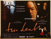d533 TWO DEATHS advance British quad movie poster '95 Nicolas Roeg
