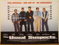 d538 USUAL SUSPECTS DS British quad movie poster '95 Kevin Spacey