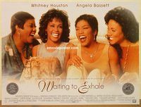 d540 WAITING TO EXHALE DS British quad movie poster '95 Houston