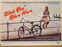 d545 WISH YOU WERE HERE British quad movie poster '87 Emily Lloyd