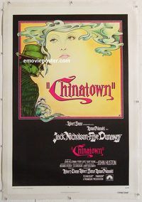 d019 CHINATOWN linen int'l one-sheet movie poster '74 Nicholson, Polanski