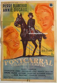 d112 PONTCARRAL, COLONEL D'EMPIRE French movie poster '42 biography!