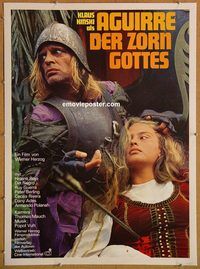 d049 AGUIRRE, THE WRATH OF GOD linen German movie poster '72 Klaus Kinski