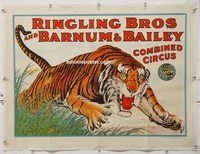 d057 RINGLING BROS & BARNUM & BAILEY CIRCUS half-sheet movie poster '34