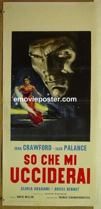 d246 SUDDEN FEAR Italian locandina movie poster R61 Crawford, Palance