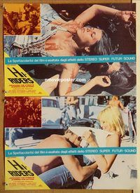 d276 HI-RIDERS 2 Italian photobusta movie posters '77 Ferrer, racing!