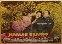 d299 SAYONARA Italian photobusta movie poster '57 Marlon Brando, Taka